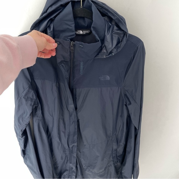 The North Face Womens Flychute Wind Resistant Navy Blue A-Line Jacket Medium - Picture 4 of 9